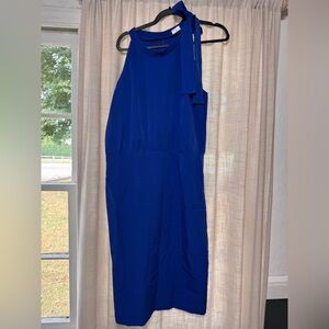 Elegant Blue Sleeveless Dress